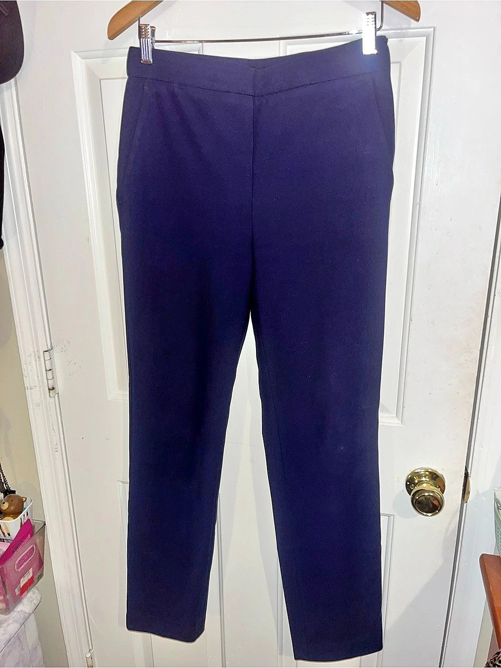 Ann Taylor Women's Straight-Leg Pants Navy Size 2 Like New